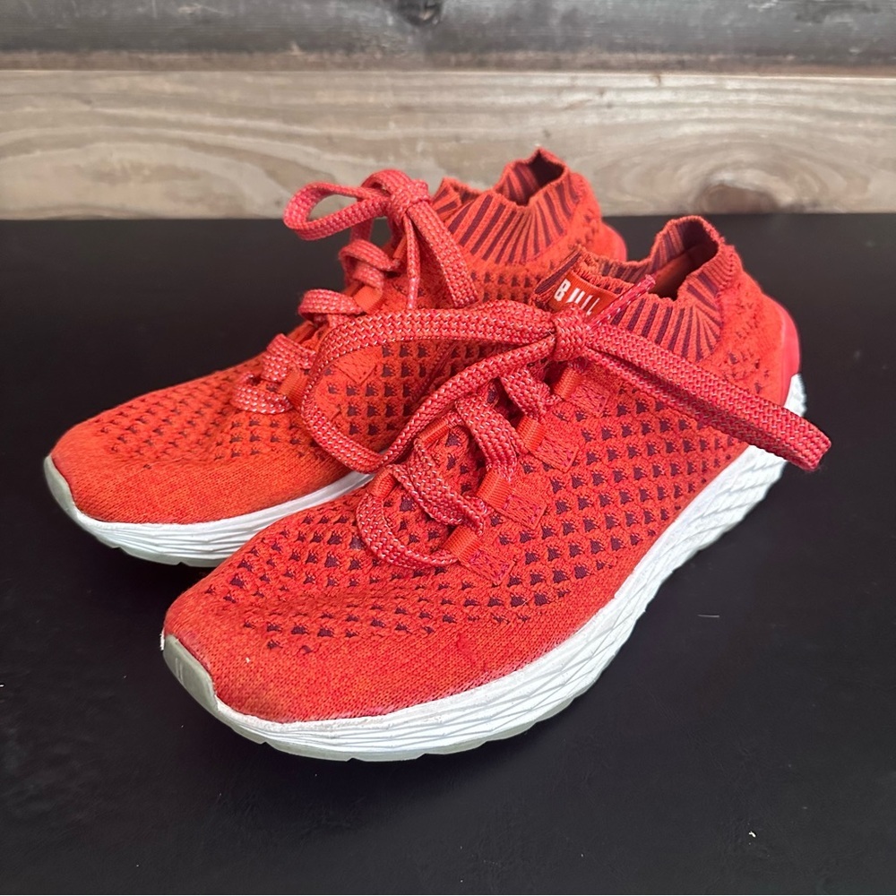 NOBULL ASPIRE Red Knit Sneaker Women 10 Men‎ 8.5 CrossFit Athlete Sneakers READ